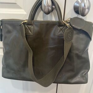 Blair Ritchey Olive Green Leather Tote Bag